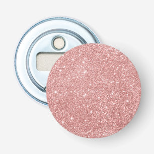 Elegant Chic Luxury Faux Glitter Rose Gold Bottle Opener