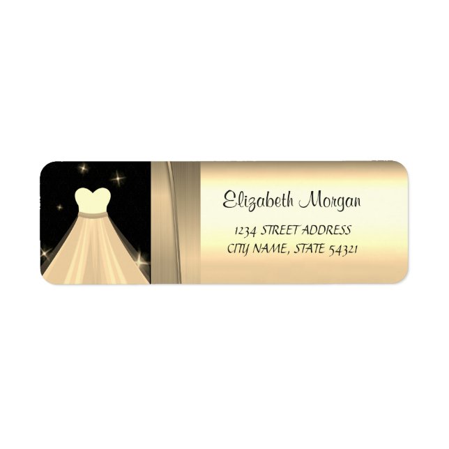 Elegant  Chic Luxury ,Faux Gold, Dress (Front)