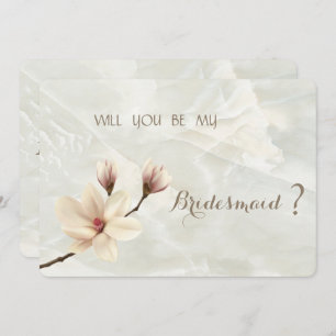 Elegant Chic Magnolia  Bridesmaid Card