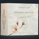 Elegant Chic Magnolia, White Marble  Wedding Binder<br><div class="desc">Elegant chic floral wedding planner.</div>