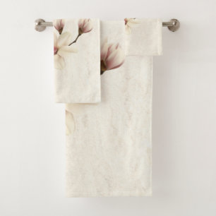 Elegant Chic Magnolias Bath Towel Set