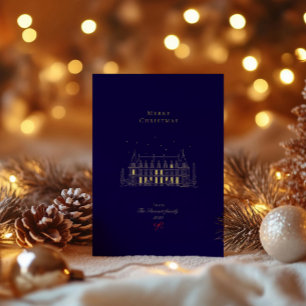 Elegant Chic Minimalist Christmas Holiday Card