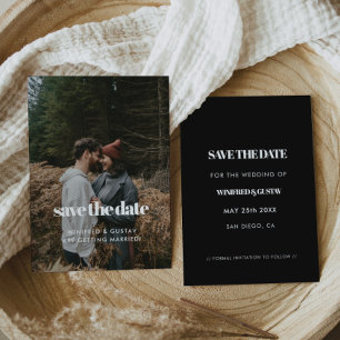 Elegant & chic minimalist photo save the date