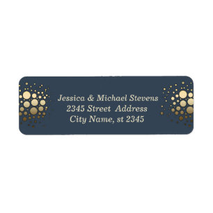 Elegant chic modern faux gold confetti wedding