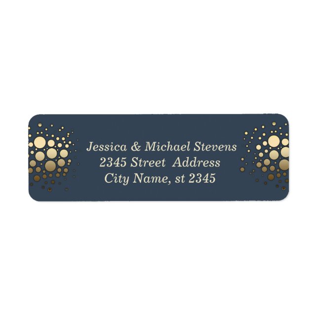 Elegant chic modern faux gold confetti wedding (Front)