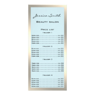 Elegant chic modern luxury faux gold rack card