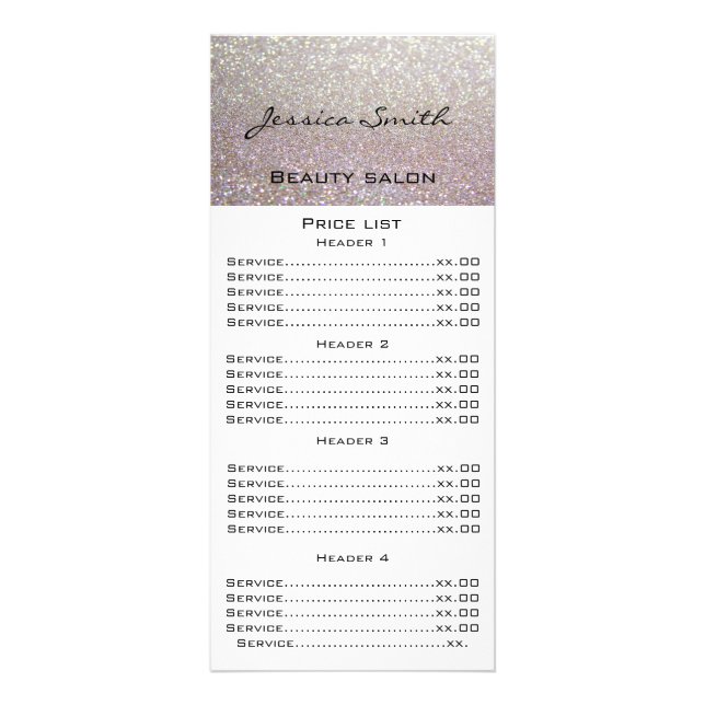 Elégant chic moderne de luxe faux carte de menu de (Devant)