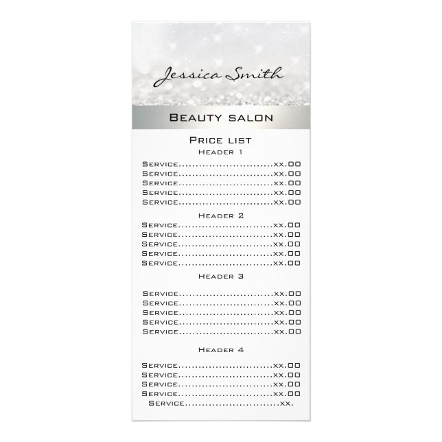 Elégant chic moderne de luxe faux carte de menu de (Devant)