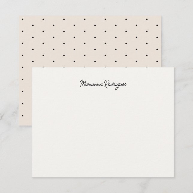 Elegant Chic Monogrammed Card (Front/Back)
