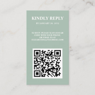 Elegant chic photo QR Code online RSVP Enclosure Card