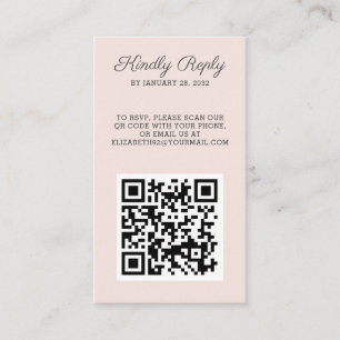 Elegant chic photo QR Code online RSVP Enclosure Card