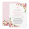 Elegant Chic Pink Floral Christening Baptism