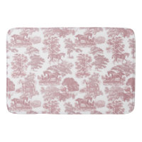 Elegant Chic Pink Rustic Horses Toile