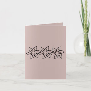Elegant Chic Purple Black Flowery Pattern Note Card