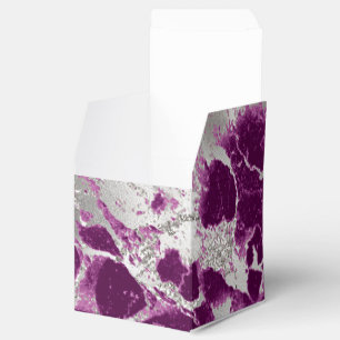 Elegant Chic Purple Violet Abstract Pattern Favor Box