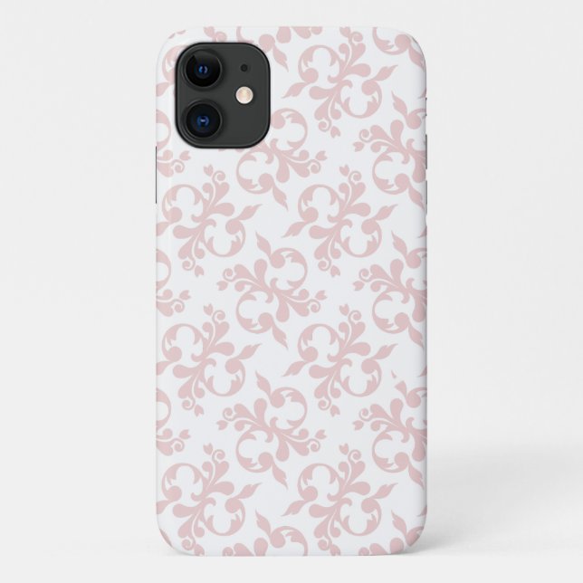 Elegant Chic Rococo Pink Ornament Pattern   Case-Mate iPhone Case (Back)