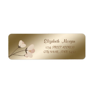 Elegant Chic Romantic, Flower Address Label