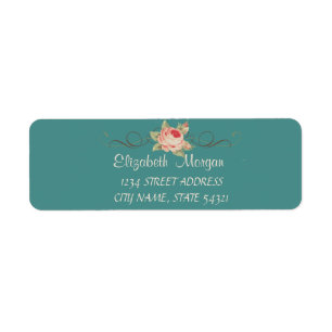 Elegant Chic Romantic, Rose  Address Label