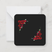 Elegant Chic Romantic Thank You Red Roses Floral   Card (Back)