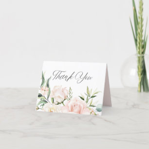 Elégant chic rose floral brun douche merci