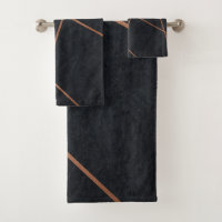Elegant Chic Rose Gold Black