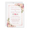 Elegant Chic Rose Gold Floral Wedding Invitation