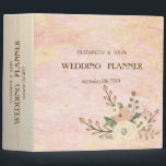 Elegant Chic Rose Marble  Floral Wedding Binder<br><div class="desc">Elegant chic floral wedding planner.</div>