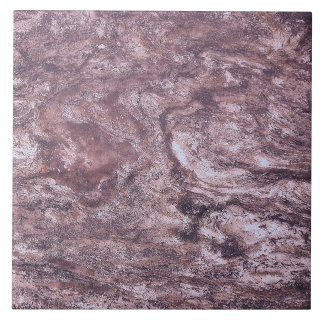 Elegant Chic Rose Pink Marble  Tile (Front)