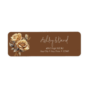Elegant Chic Rose   Romantic Return Address