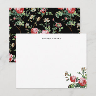Élégant Chic Rose rose Vintage carte florale