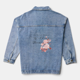Elegant Chic Rose Wedding Denim Jacket