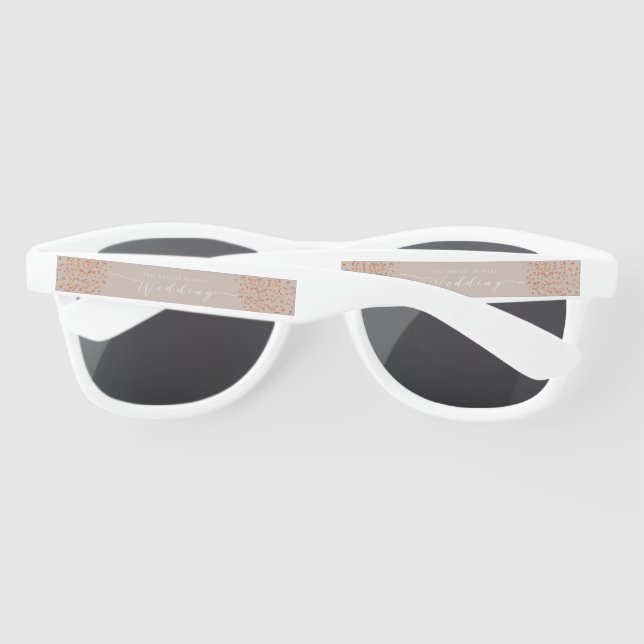 Elegant Chic Rose Wedding  Sunglasses (Back)