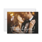 Elegant Chic Script Love Heart Wedding Photo