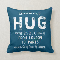 Elegant chic "Sending a big Hug" custom Distance