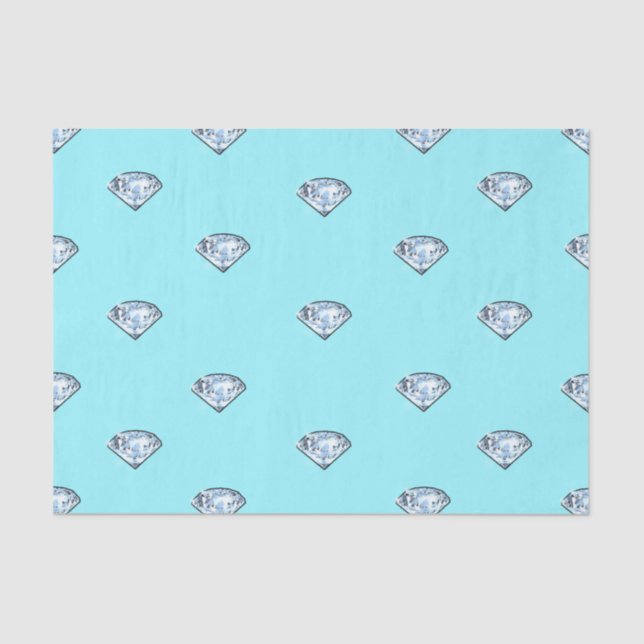 Elegant Chic Shiny Diamonds Girly Tissue Paper (Front)