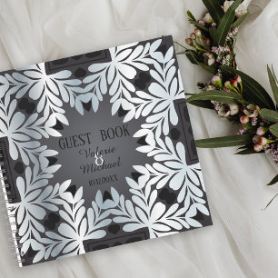 Élégant Chic Silver Cadre feutré Mariage livre d'h