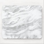 Elegant Chic Silver Foil Classic Marble Mouse Pad<br><div class="desc">Elegant Chic Silver Foil Classic Marble Mouse Pad with simple grey and faux silver foil veins. Easy to customize by adding your name or initials.</div>