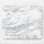 Elegant Chic Silver Foil Classic Marble Mouse Pad<br><div class="desc">Elegant Chic Silver Foil Classic Marble Mouse Pad with simple grey and faux silver foil veins. Easy to customize by adding your name or initials.</div>