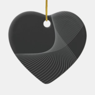Elegant, chic, simple, modern graphic pattern art ceramic ornament