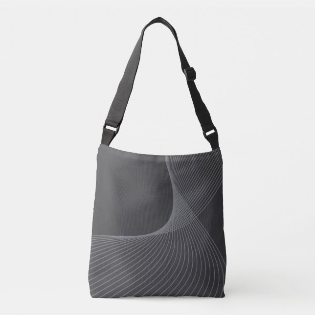 Elegant, chic, simple, modern graphic pattern art crossbody bag (Front)