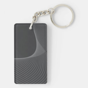 Elegant, chic, simple, modern graphic pattern art keychain
