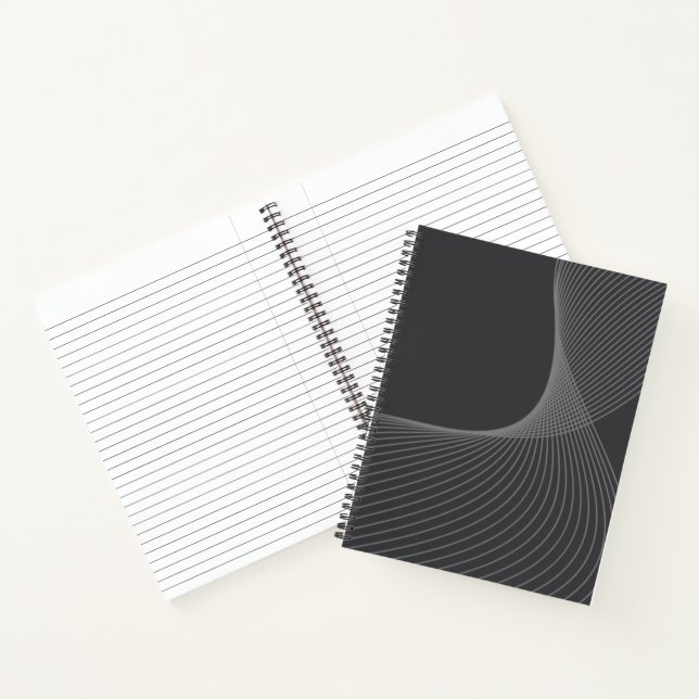 Elegant, chic, simple, modern graphic pattern art notebook (Inside)
