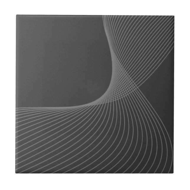 Elegant, chic, simple, modern graphic pattern art tile (Front)