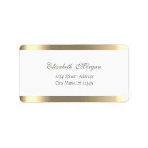 Elegant Chic  Simple,White ,Striped Label