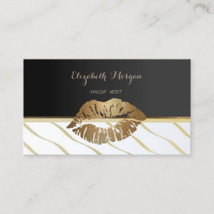 Elegant Chic Stylish,Black,Lips Business Card