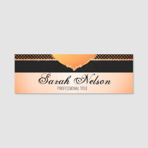 Elegant Chic Stylish Diamonds  Name Tag