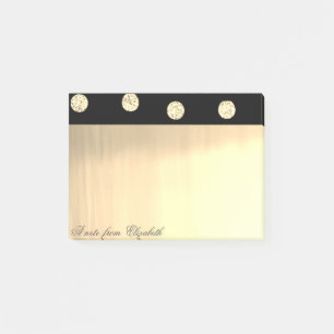 Elegant Chic Stylish Gold Glitter Dots Post-it Notes