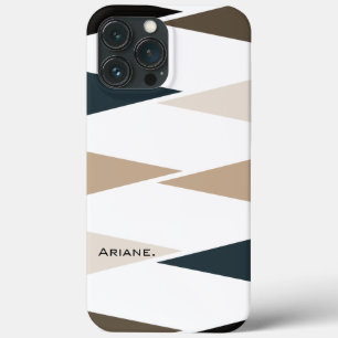 elegant chic trendy modern horizontal stripe iPhone 13 pro max case