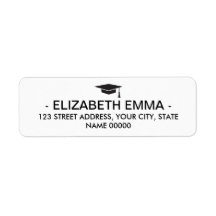 Elegant Chic Typography Graduation Return Address