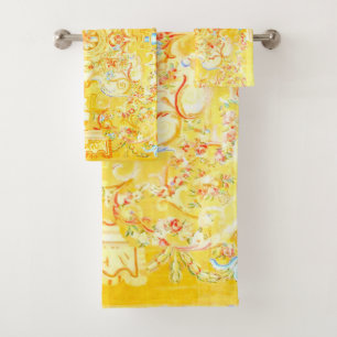 Elegant Chic Venetian Floral Paisley Bath Towel Set